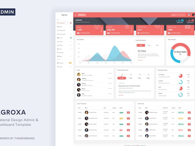 Agroxa - Material Design Admin Dashboard Template