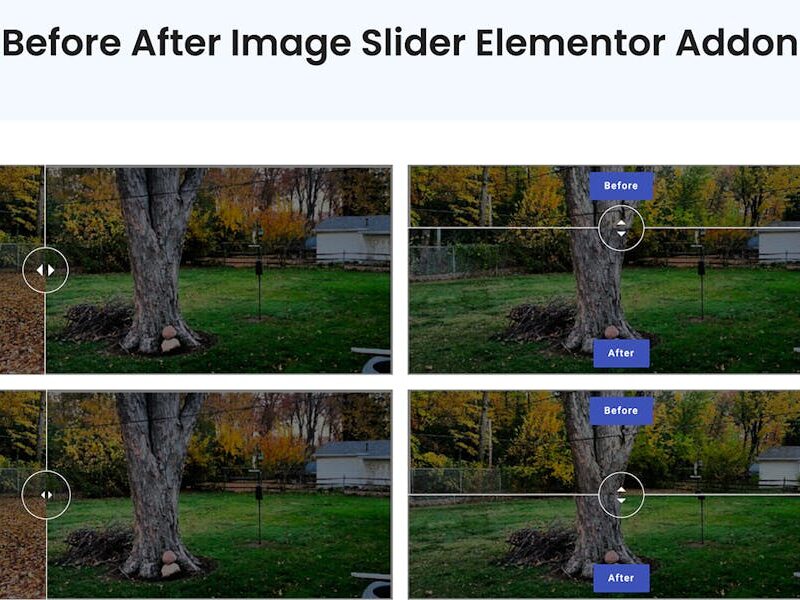 Before After Image Slider Elementor Addon