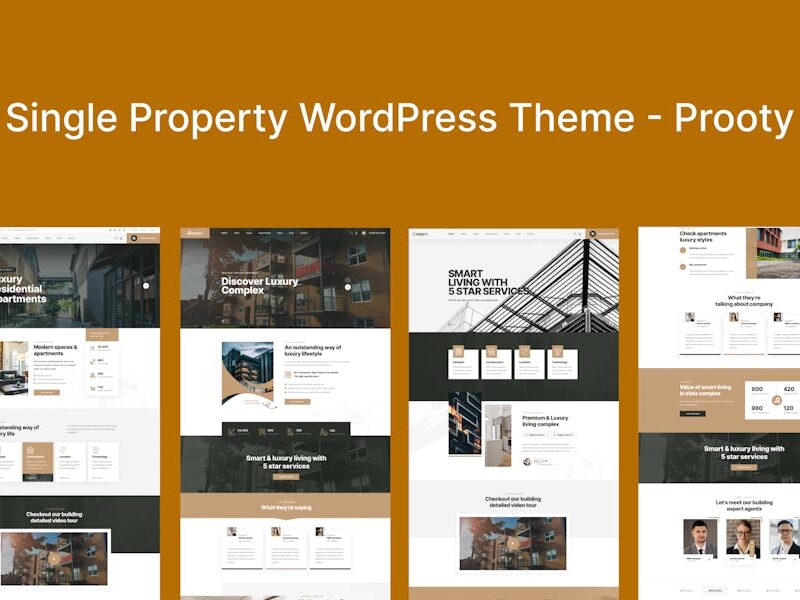 Single Property WordPress Theme - Prooty