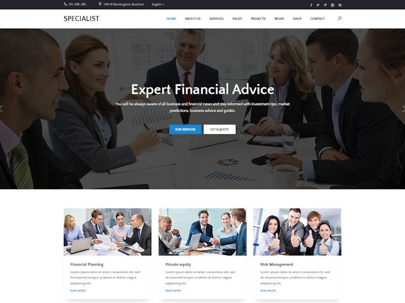 Specal - Financial, Consulting WordPress Theme