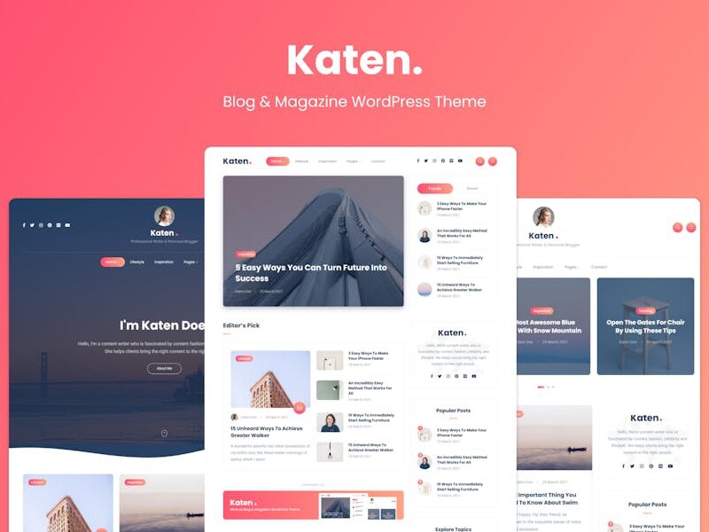 Katen - Blog & Magazine WordPress Theme