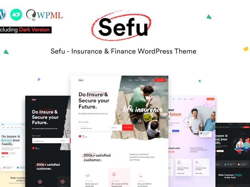 Sefu - Insurance & Finance WordPress Theme