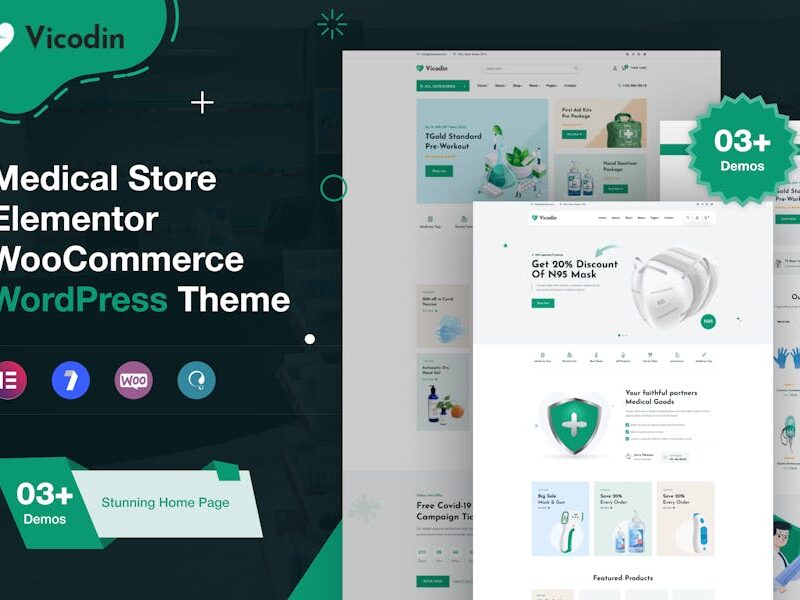Vicodin - Medical Store WordPress Theme