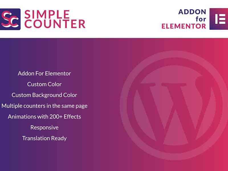 Simple Counter for Elementor WordPress Plugin