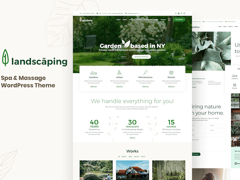 Landscaping - Garden Landscaper WordPress Theme
