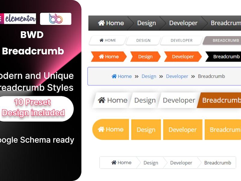 BWD Breadcrumb Addon For Elementor