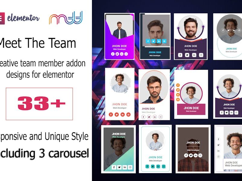 team member addon for elementor