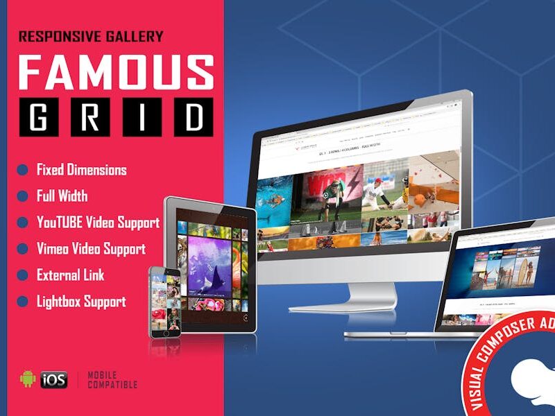 Famous - Grid Gallery for WPBakery Page Builder