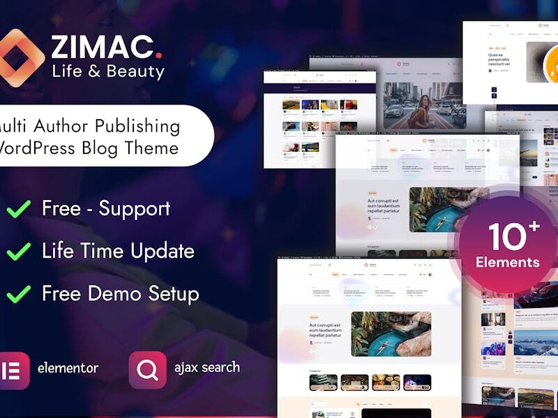 Zimac - Multi Author Publishing WordPress Theme