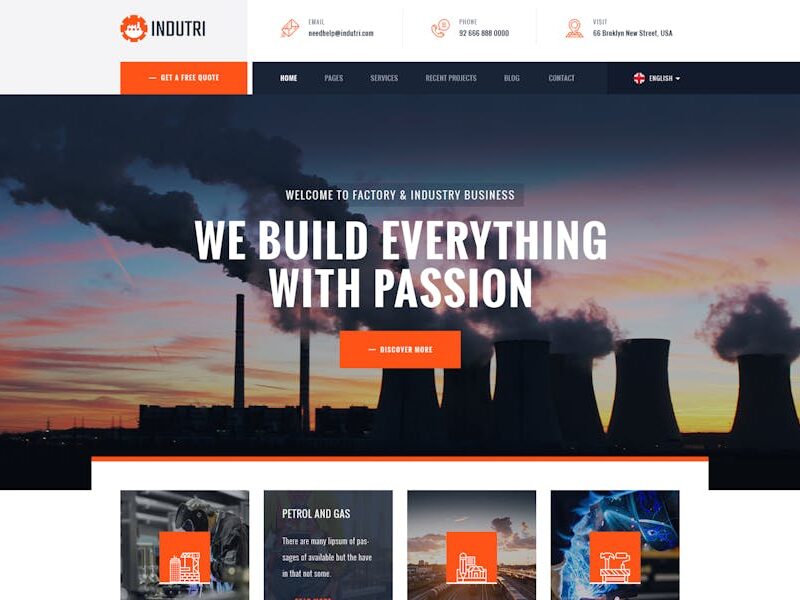 Indutri – Factory & Industrial WordPress Theme