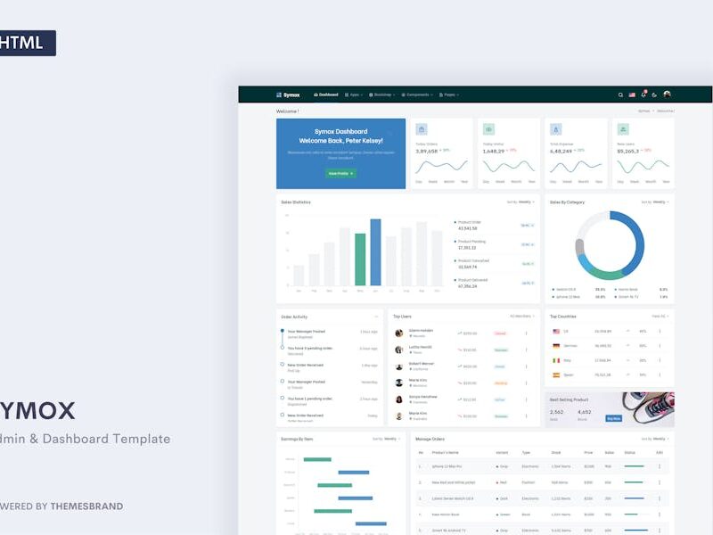 Symox - Admin & Dashboard Template