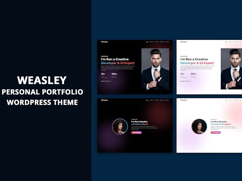 Weasley – Personal Portfolio WordPress Theme