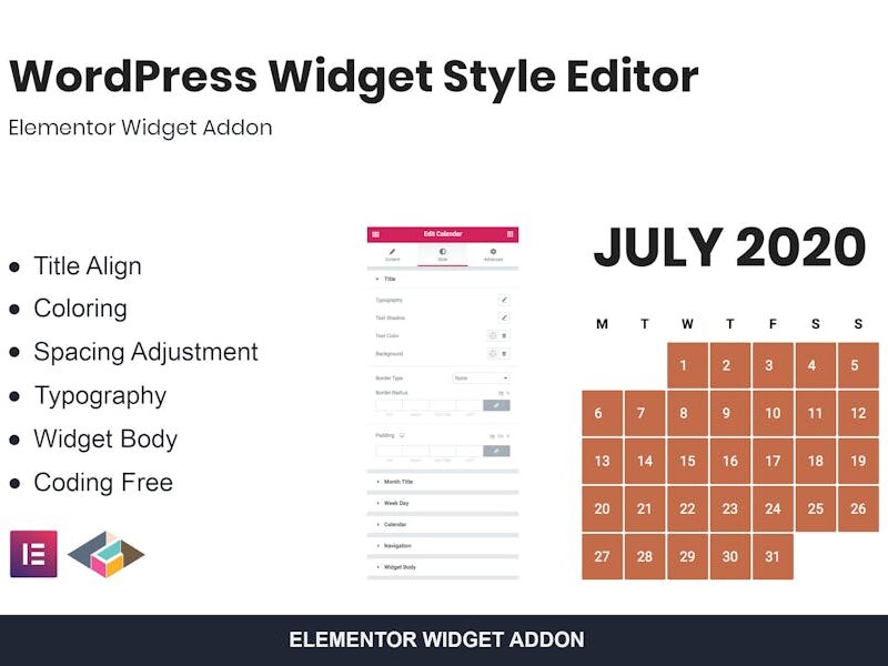 WordPress Widget Style Editor Elementor Addon
