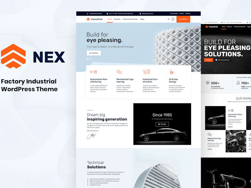 Nex - Industrial WordPress Theme