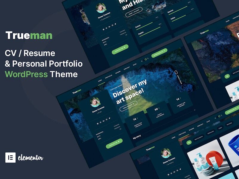 Trueman - Personal Portfolio WordPress Theme