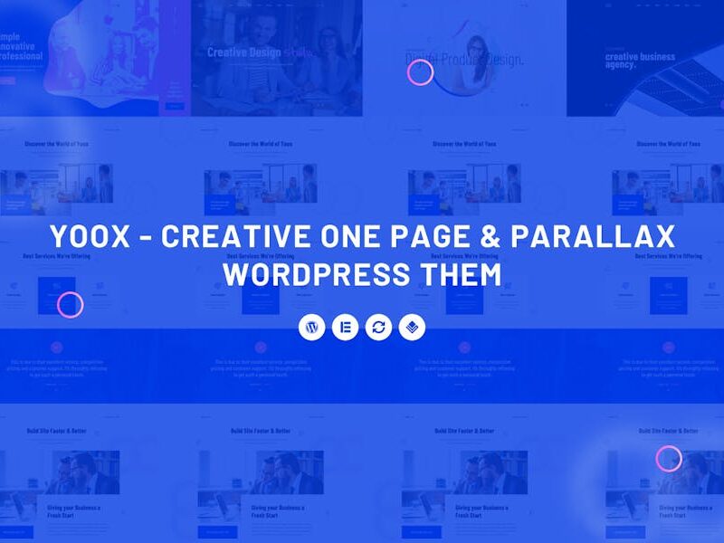 Yoox - Creative One Page & Parallax WordPress Them