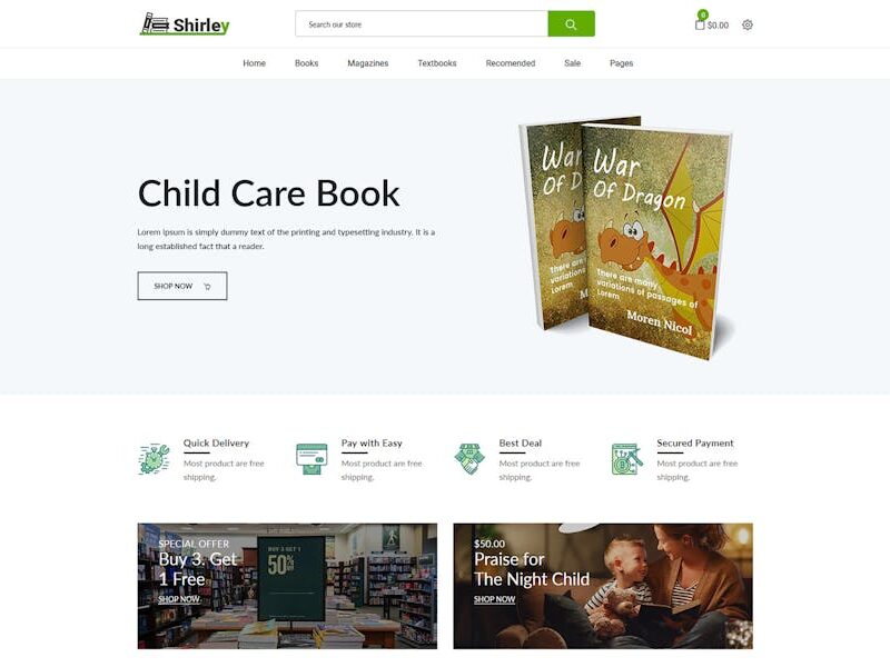 Shirley – Book Store Shopify Theme