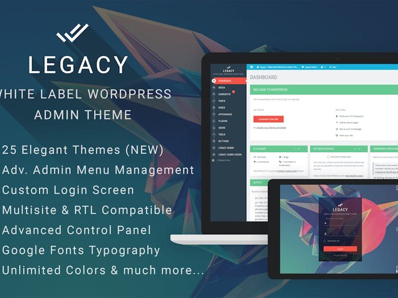 Legacy - White label WordPress Admin Theme
