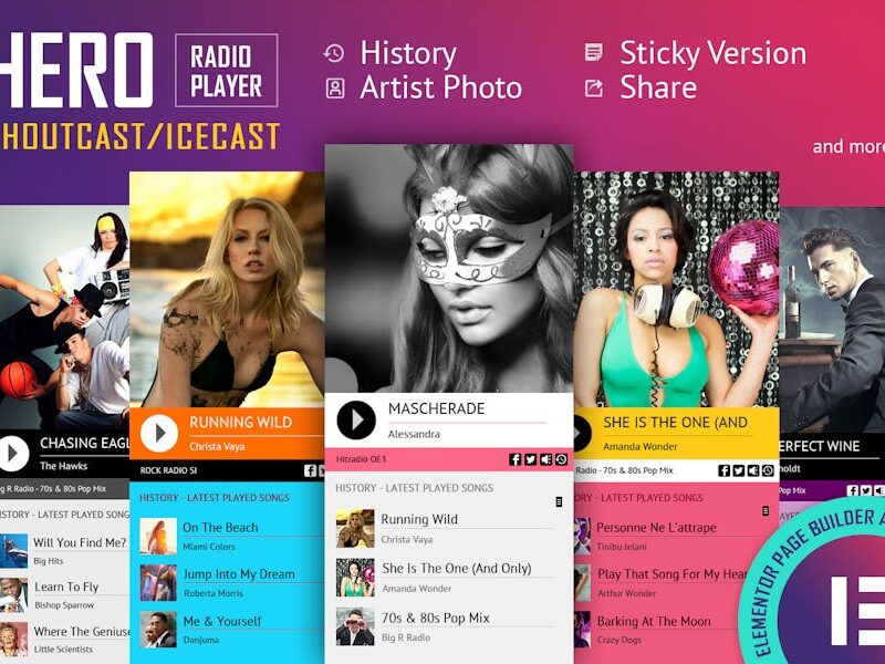 Hero - Shoutcast Icecast Radio Player - Elementor