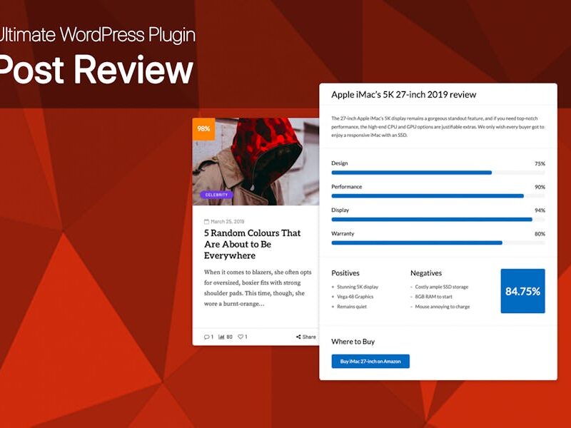 Ultimate Post Review - WordPress Rating/Reviews