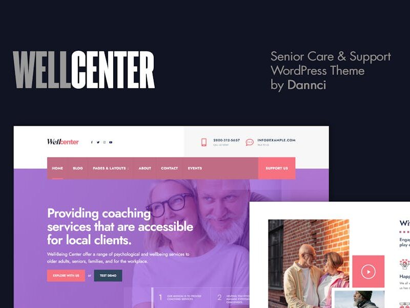 Wellcenter - Senior Care & Support WordPress Theme