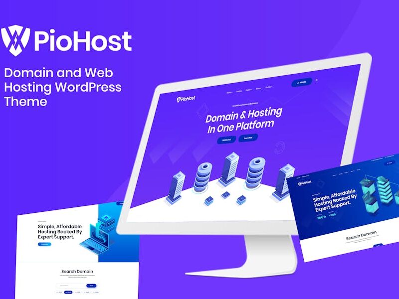 Piohost - Domain Web Hosting Elementor WordPress