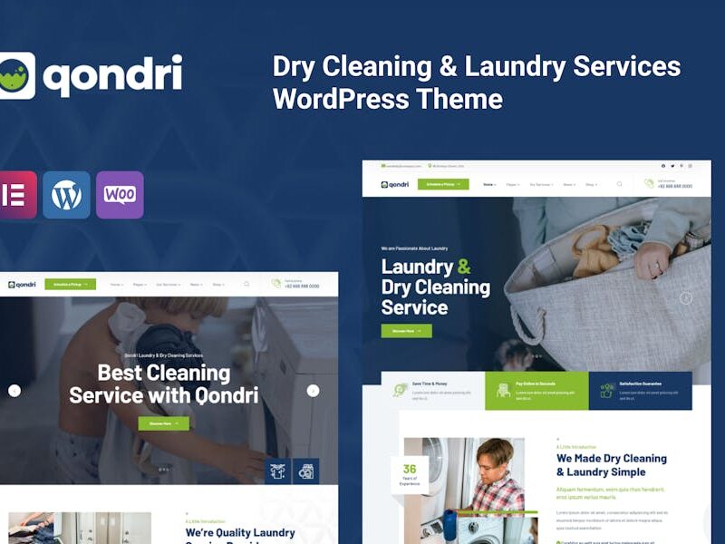 Qondri - Dry Cleaning & Laundry Services WP Theme