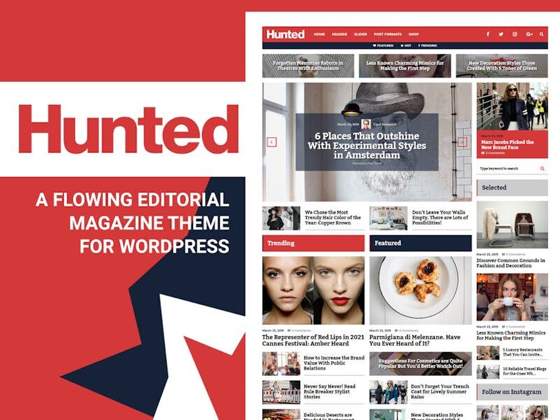 Hunted - Editorial Magazine Blog Theme