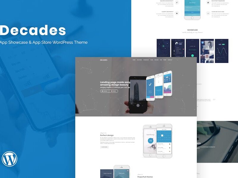 Decades - App Showcase & App Store WordPress Theme