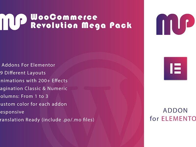 WooCommerce Revolution Mega Pack for Elementor