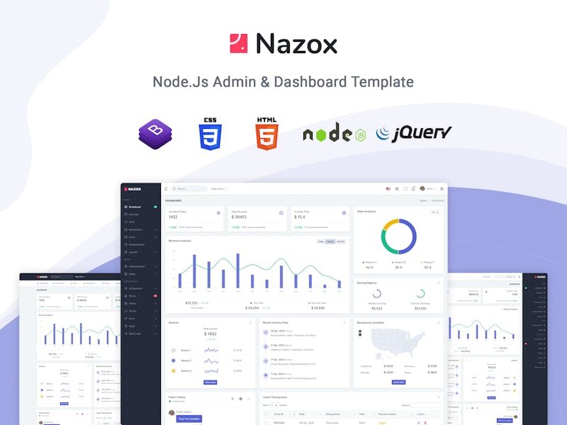 Nazox - Node Js Admin & Dashboard Template