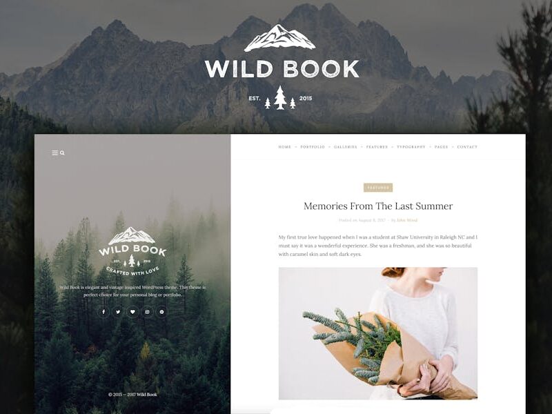 Wild Book - Vintage Blog & Portfolio Theme