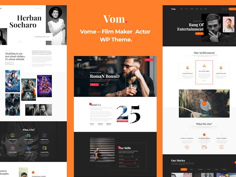 Vome - Film Studio Movie Producti  WordPress Theme