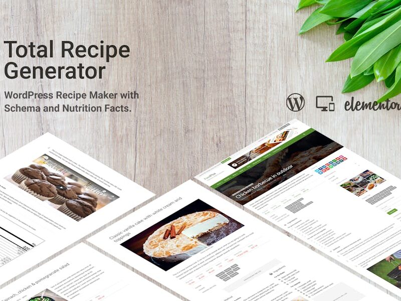 Total Recipe Generator for Elementor