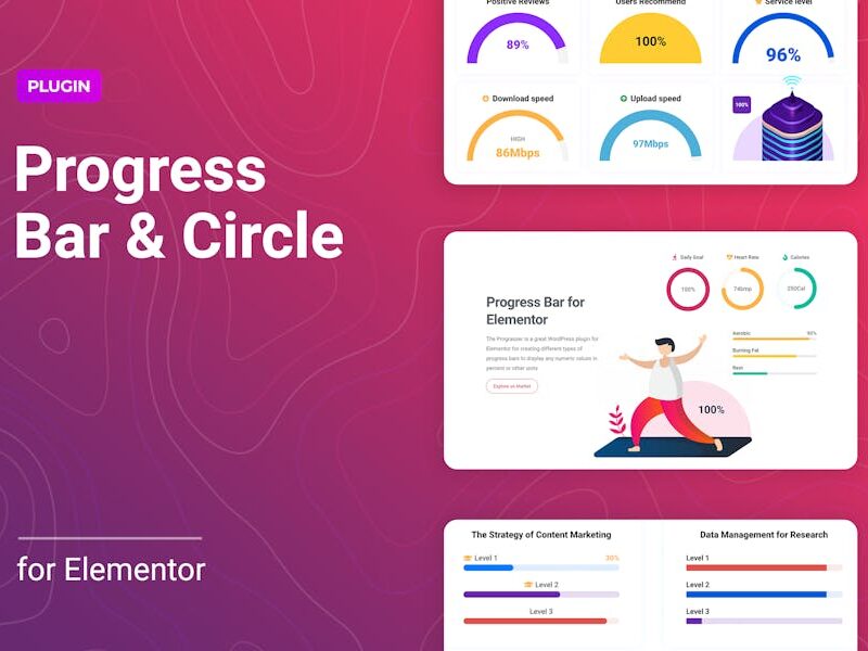 Progress Bar and Progress Circle for Elementor