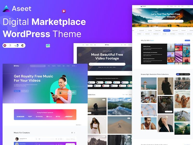 Aseet - Digital Marketplace WordPress Theme