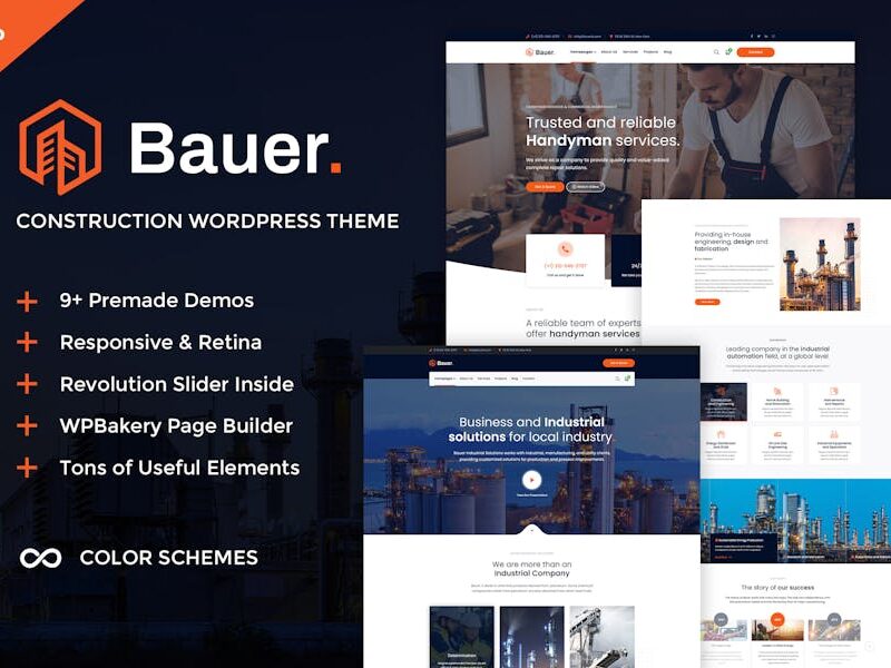 Bauer - Construction & Industrial WordPress Theme