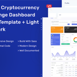 Qash – Cryptocurrency Exchange HTML Dashboard