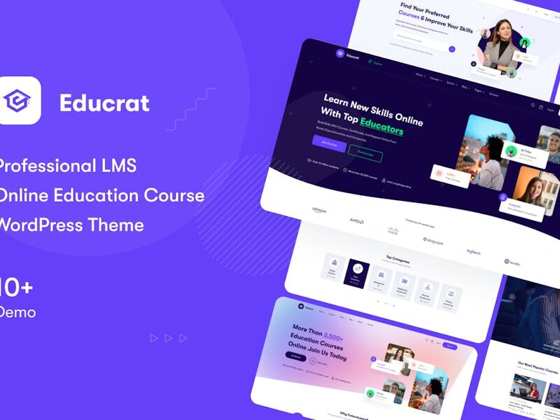 Educrat - Online Course Education WordPress Theme