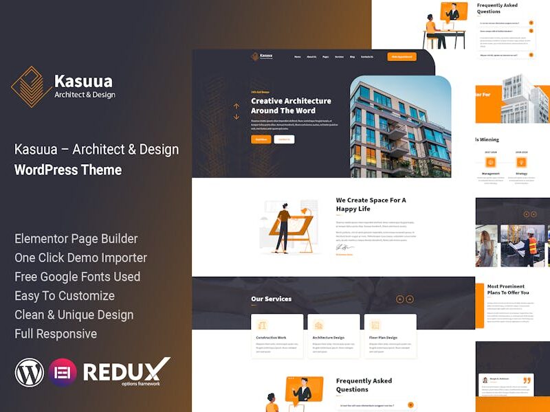 Kasuua – Architect & Design WordPress Theme