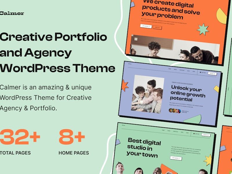 Calmer - Portfolio and Agency WordPress Theme
