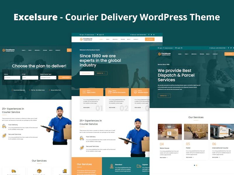 Excelsure - Courier Delivery WordPress Theme