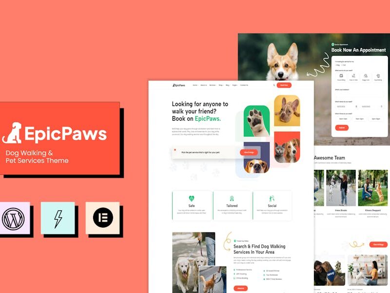 EpicPaws - Dog Walking & Pet Services Theme