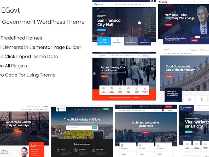 City Government WordPress Theme - Egovt