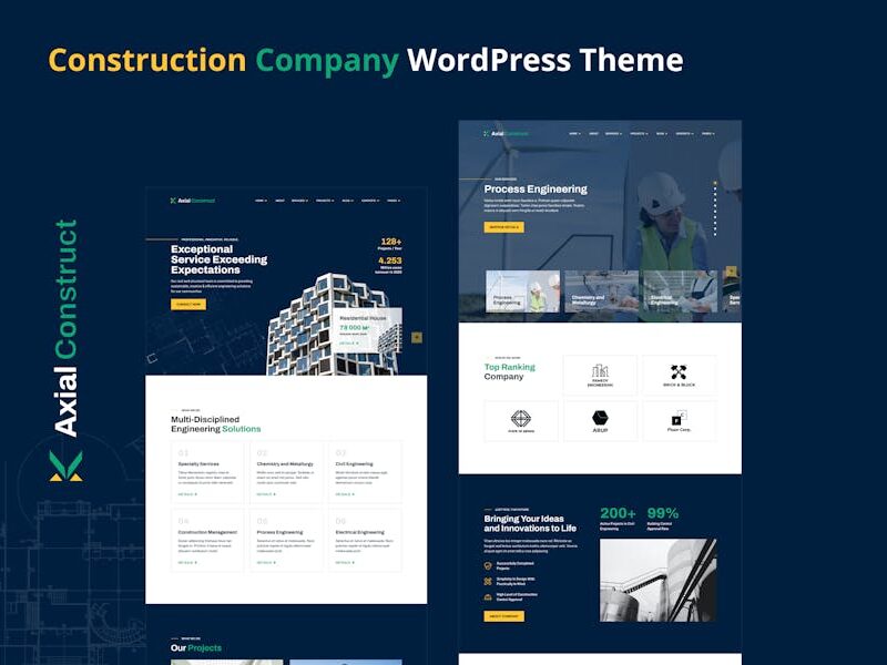 Axial – Construction Company WordPress Theme