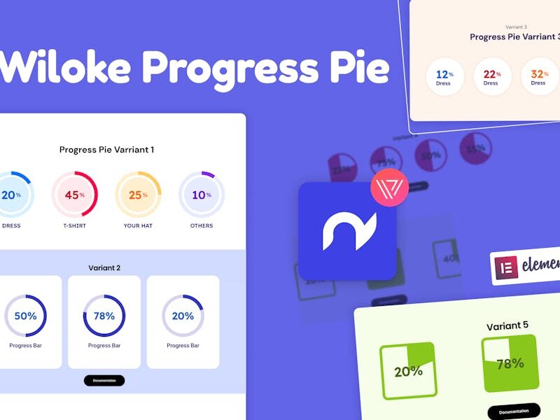 Wiloke Progress Pie for Elementor