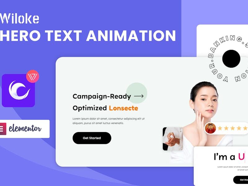 Wiloke Hero Text Animation for Elementor