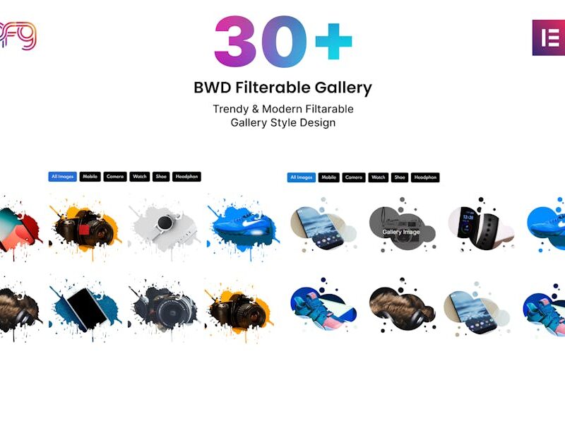 BWD Filterable Gallery addon for elementor