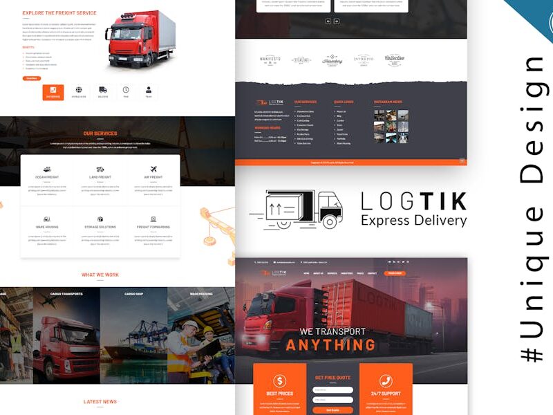 Logtik - WP Logistics, Cargo Transportation Theme
