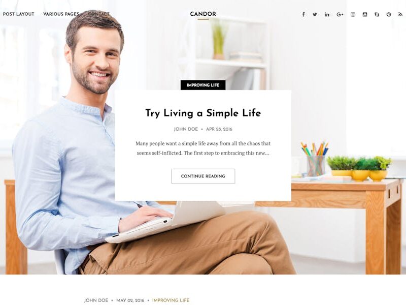 Candor - Responsive WordPress Blog Theme